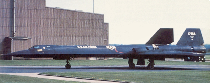 SR-71 Aircraft 964 arrives at RAF Mildenhall, England, August 16, 198110